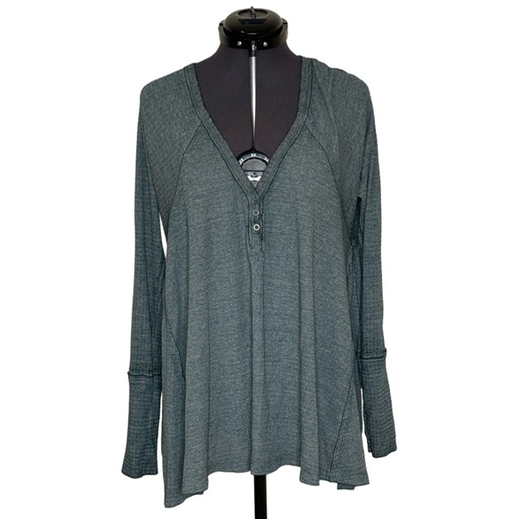 Free People Citrine Thermal Henley Swing Top - Picture 3 of 8